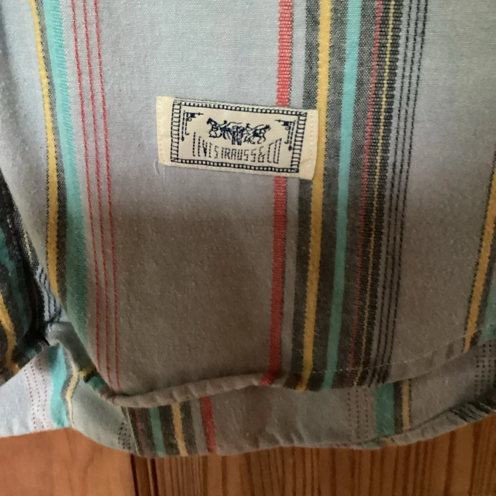Levi's Vintage Men’s shirt in shades of blue with colorful accents
